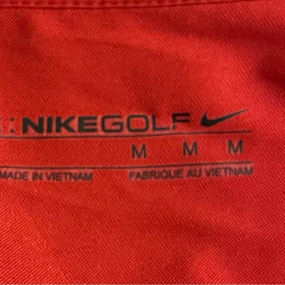 NIKE GOLF Red Black Quarter Zip Pullover Windbreaker Long‎ Sleeve size Medium - Picture 5 of 9